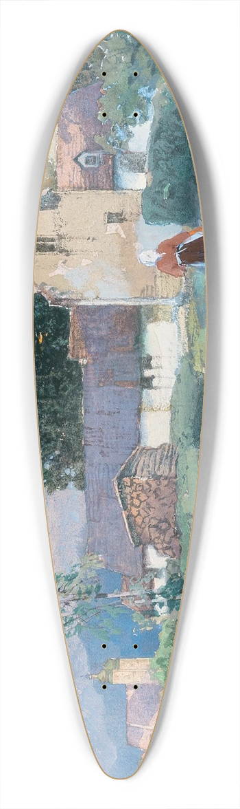 Fritz Lach - A motif Motiv from Garsten 39.3 inch art pintail longboard deck