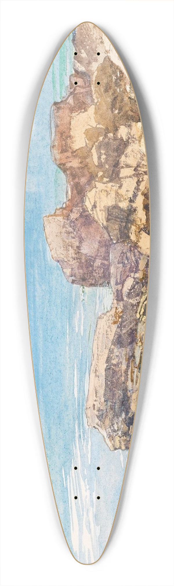 Fritz Lach - Seacoast 39.3 inch art pintail longboard deck