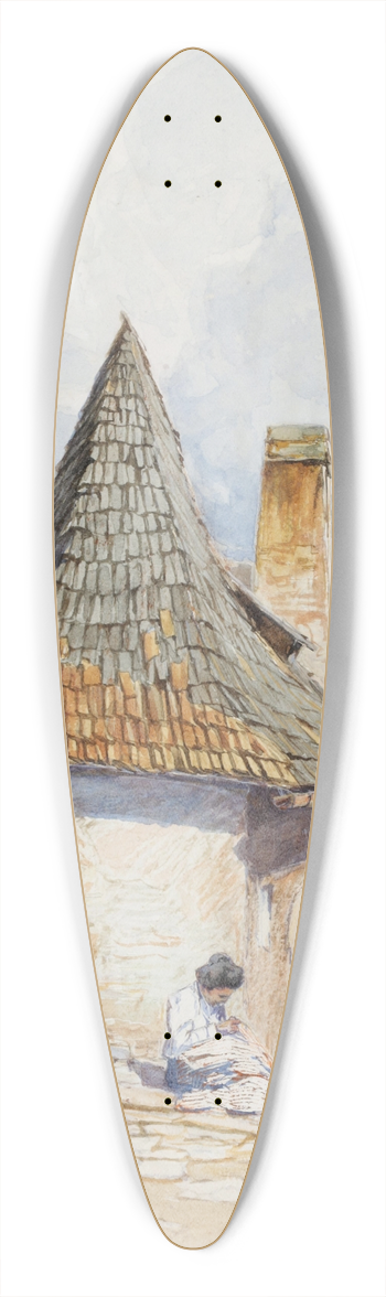 Fritz Lach - Stein an der Donau in der Wachau 39.3 inch art pintail longboard deck