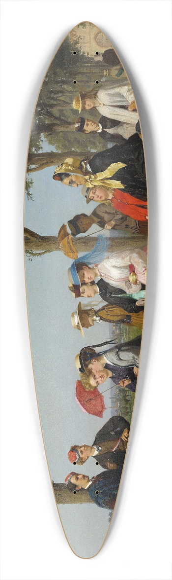 Fritz Paulsen - A Promenade 39.3 inch art pintail longboard deck