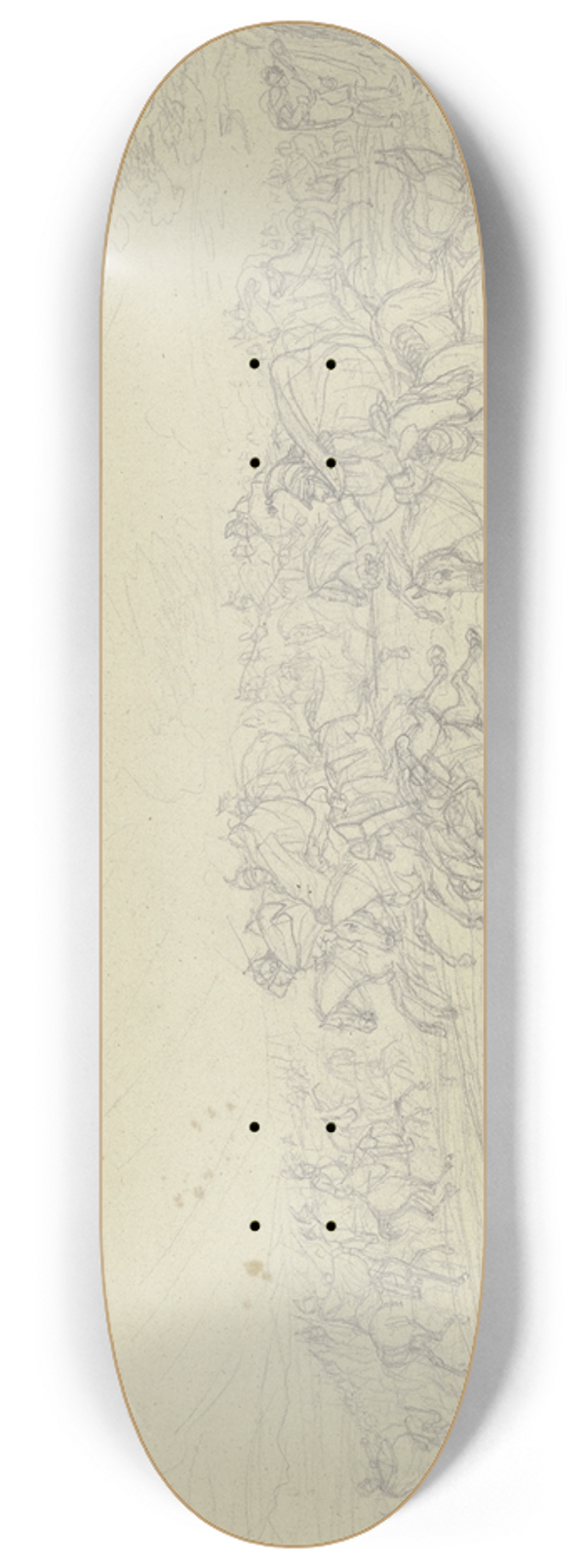 Carl Wilhelm von Heideck - Ein Reitergefecht franzsischer Krassiere 8.25 inch art skate deck