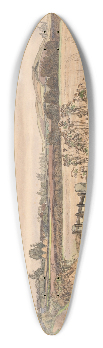 Fritz Syberg - Efterrslandskab 39.3 inch art pintail longboard deck