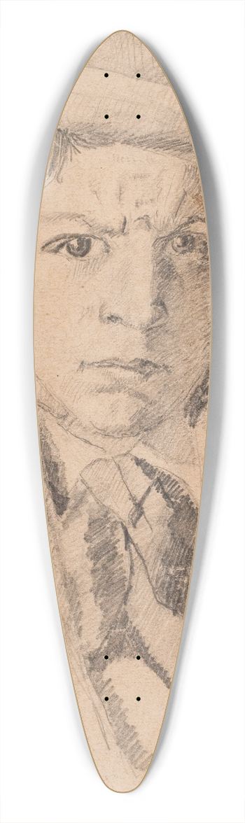 Fritz Syberg - Selvportrt 39.3 inch art pintail longboard deck