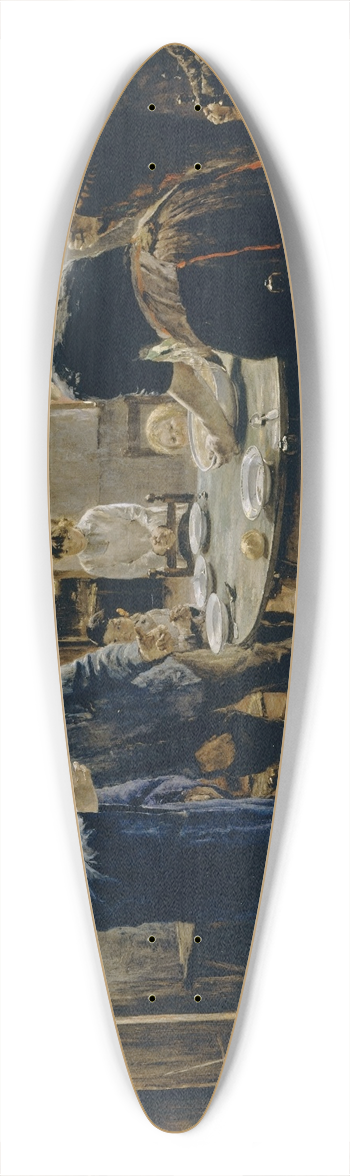 Fritz von Uhde - The Mealtime Prayer 39.3 inch art pintail longboard deck