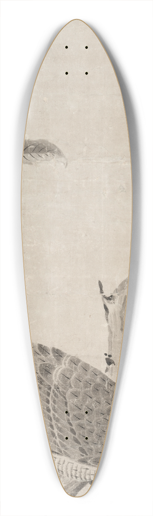 Fujiwara Masayoshi - Hawk 39.3 inch art pintail longboard deck