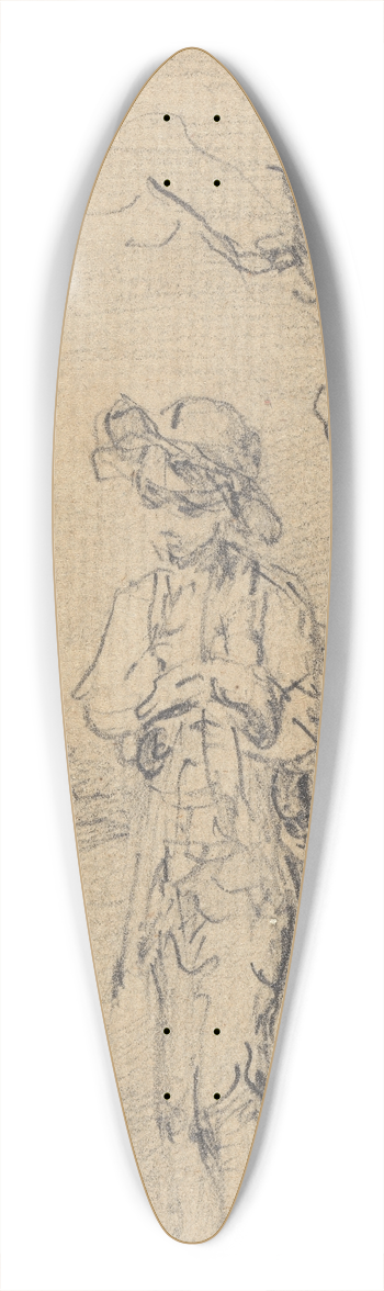 Gainsborough Dupont - Boy standing by a cottage. 39.3 inch art pintail longboard deck