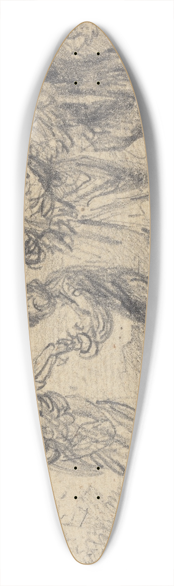 Gainsborough Dupont - Landscape with two women and child 39.3 inch art pintail longboard deck