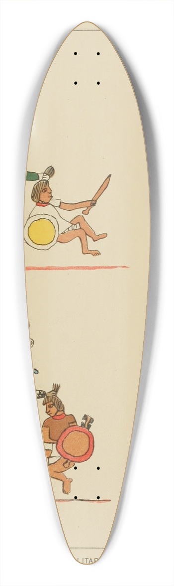 Garrick Mallery - Mexican Military Insignia 2 39.3 inch art pintail longboard deck