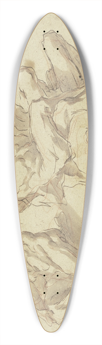 Gaspare Diziani - Four slaves. 39.3 inch art pintail longboard deck
