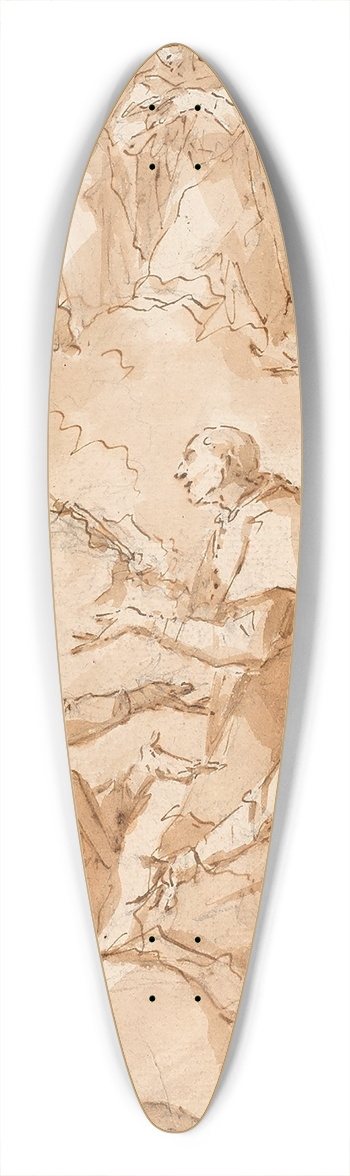 Gaspare Diziani - Le couronnement de la Vierge 39.3 inch art pintail longboard deck