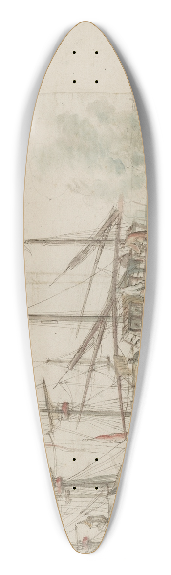 Gaspar van Eyck - ShipRepair 39.3 inch art pintail longboard deck
