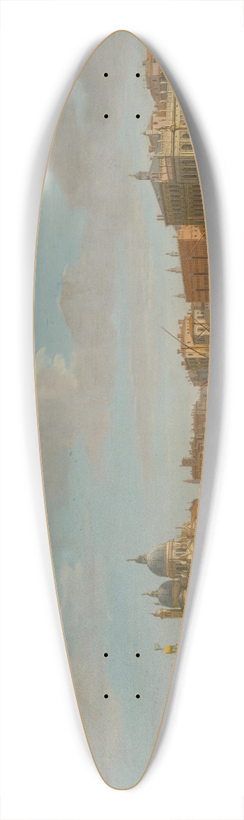 Gaspar Van Wittel - The Molo, Venice, looking West towards the entrance of the Grand Canal 39.3 inch art pintail longboard deck