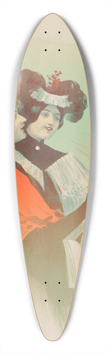 Gaston Noury - Salon des Cent 39.3 inch art pintail longboard deck