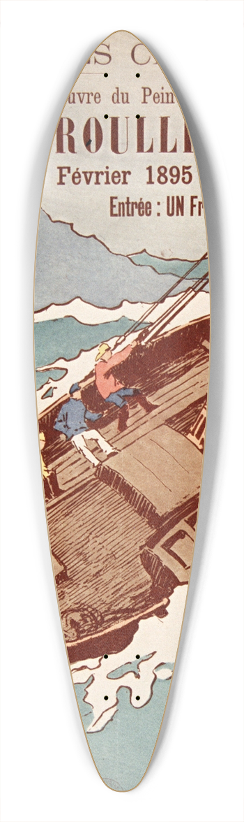 Gaston Roullet - Salon des Cent  Exposition Gaston Roullet 39.3 inch art pintail longboard deck
