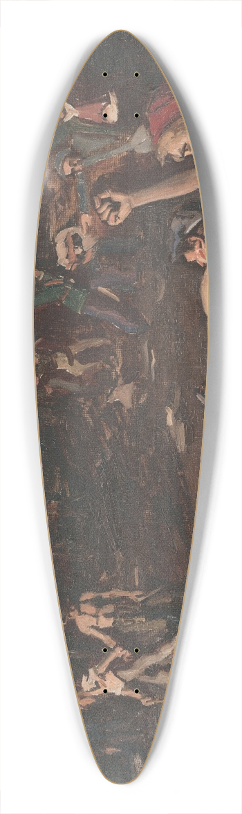 Gejza Kukn - Miners Strike 39.3 inch art pintail longboard deck