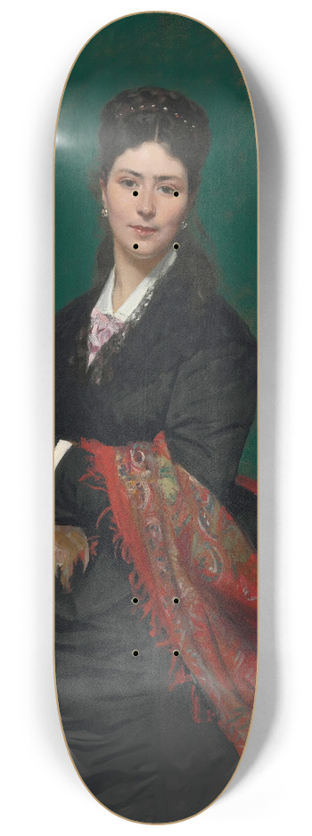 Carolus-Duran - Portrait of Madame Marie Clerc 8.25 inch art skate deck