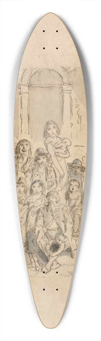 George Augustus Sala - Beggars 39.3 inch art pintail longboard deck