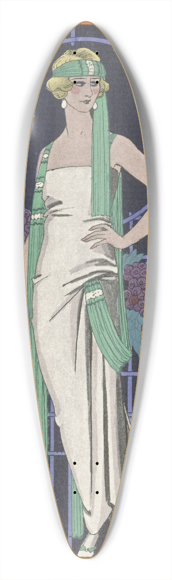 George Barbier - Des robes dans la nuit ; Robe du soir, de Worth 39.3 inch art pintail longboard deck