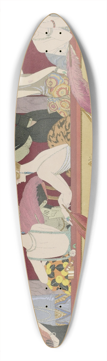 George Barbier - Eventails 39.3 inch art pintail longboard deck