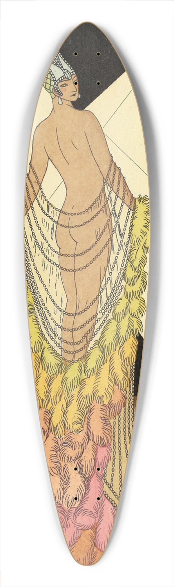George Barbier - Falbalas et fanfreluches, L Orgueil 39.3 inch art pintail longboard deck