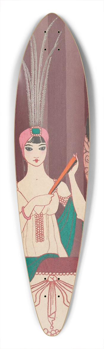 George Barbier - La Loge 39.3 inch art pintail longboard deck