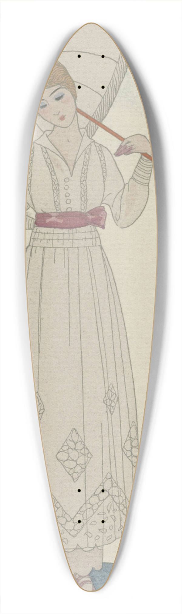 George Barbier - Le cyprs et la rose ; Robe dt de Doeuillet 39.3 inch art pintail longboard deck