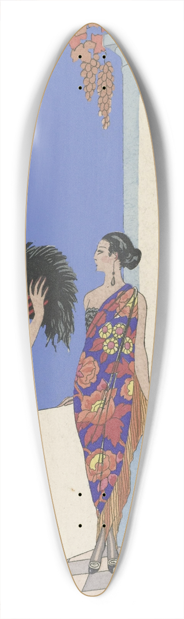 George Barbier - Le gout des chales. 39.3 inch art pintail longboard deck