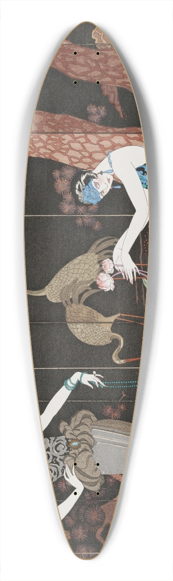 George Barbier - Le Gout des Laque 39.3 inch art pintail longboard deck