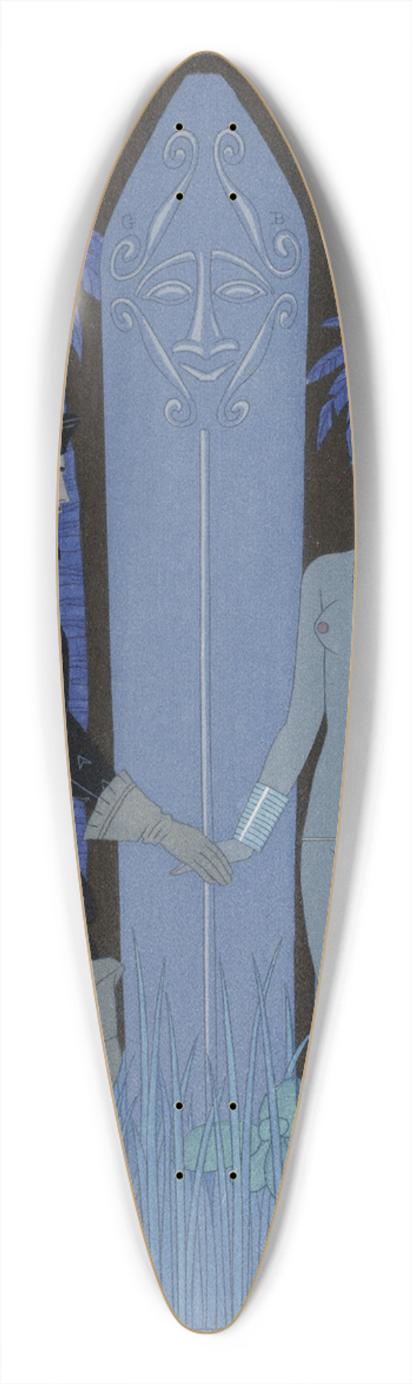 George Barbier - Pocohontas meeting John Smith 39.3 inch art pintail longboard deck
