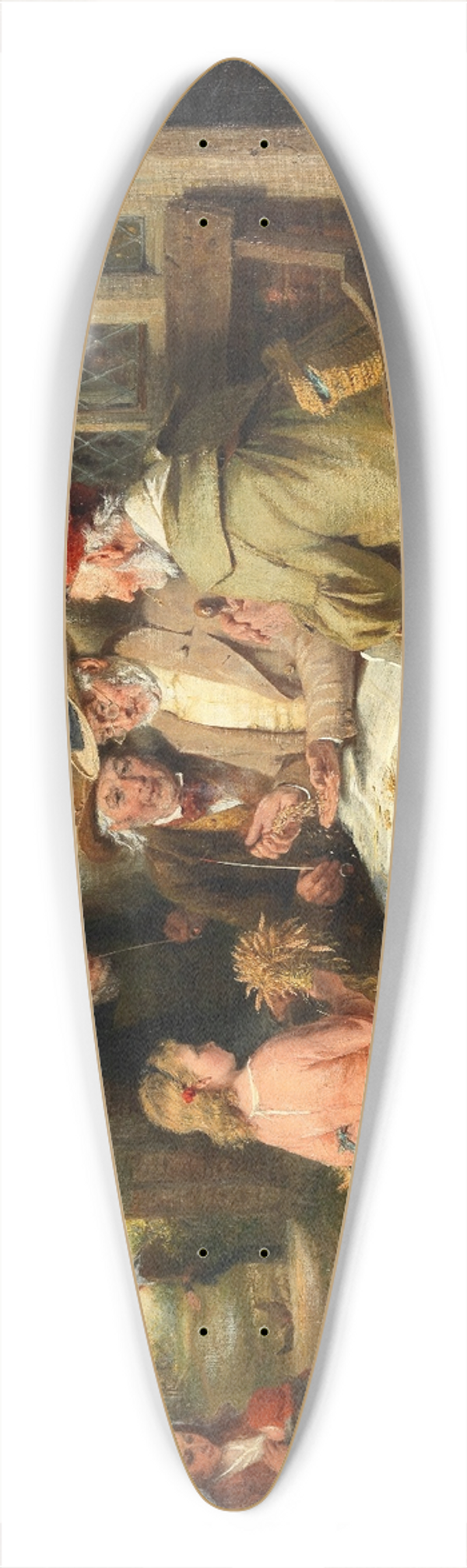 George Bernard O'Neill - Reaping Time 39.3 inch art pintail longboard deck