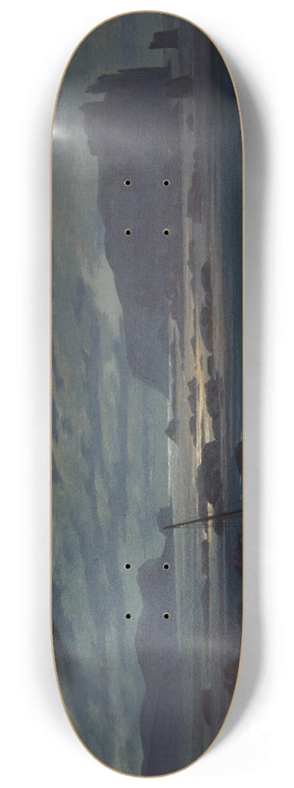 Caspar David Friedrich - Northern Sea in the Moonlight 8.25 inch art skate deck