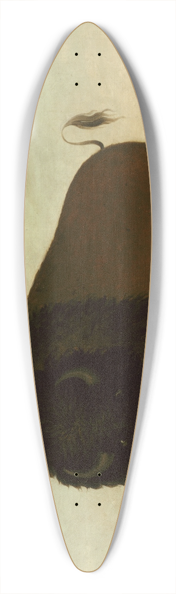 George Catlin - Buffalo Bull, Grazing on the Prairie 39.3 inch art pintail longboard deck