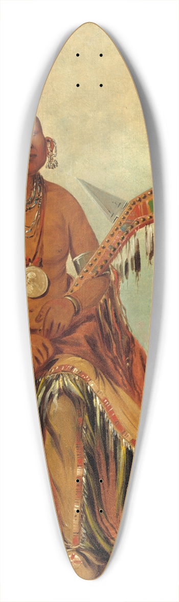George Catlin - Cler-Mnt, First Chief of The Tribe 39.3 inch art pintail longboard deck