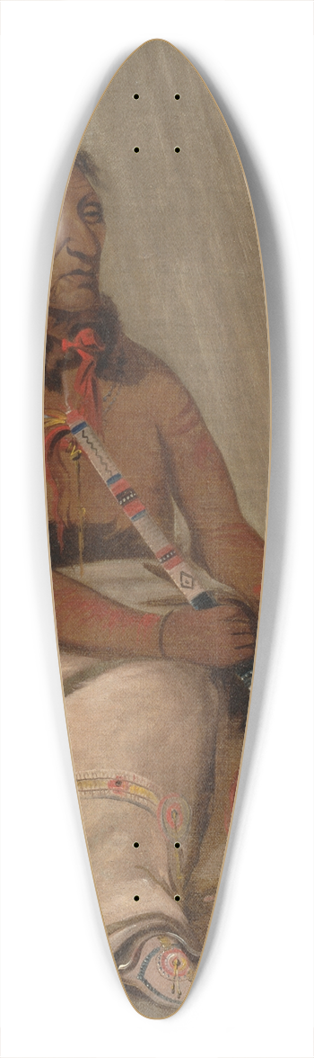George Catlin - Eh-Tohk-Pah-She-Pe-Shah, Black Moccasin, Aged Chief 39.3 inch art pintail longboard deck