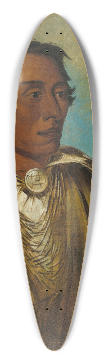 George Catlin - Kee-n-Ne-Kuk, Foremost Man, Chief of The Tribe 39.3 inch art pintail longboard deck