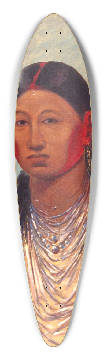 George Catlin - Koon-za-ya-me, Female War Eagle 39.3 inch art pintail longboard deck