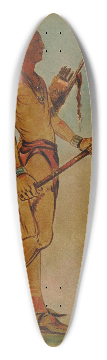 George Catlin - Shin-Ga-Ws-Sa, Handsome Bird 39.3 inch art pintail longboard deck