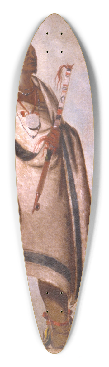 George Catlin - Tchong-Tas-Sb-Bee, Black Dog, Second Chief 39.3 inch art pintail longboard deck