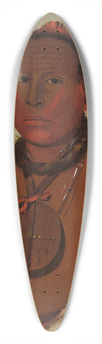 George Catlin - Wa-Sw-Me-Saw, Roaring Thunder, Youngest Son of Black Hawk 39.3 inch art pintail longboard deck