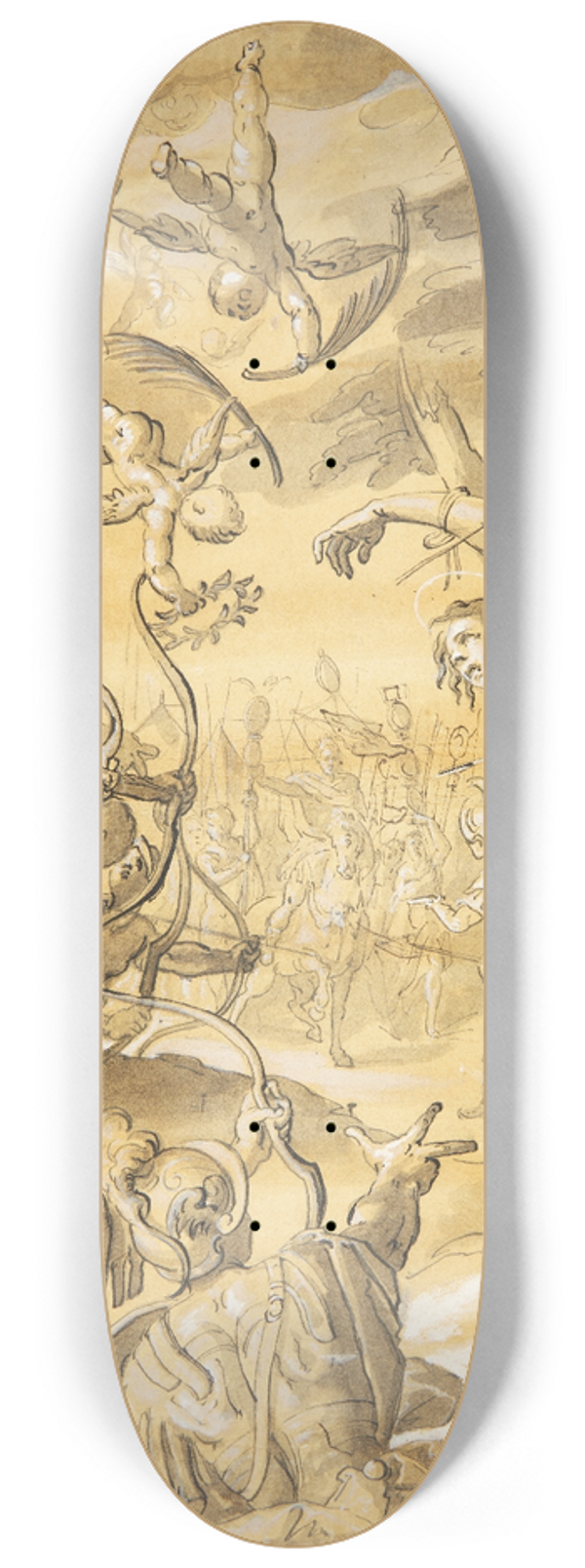 Caspar Menneler - Den hellige Sebastians martyrium 8.25 inch art skate deck