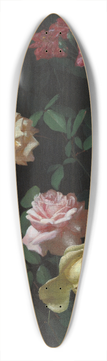 George Cochran Lambdin - Roses 39.3 inch art pintail longboard deck