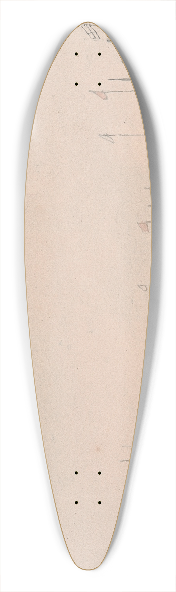 George Cumberland - The Race Course at Bristol 39.3 inch art pintail longboard deck