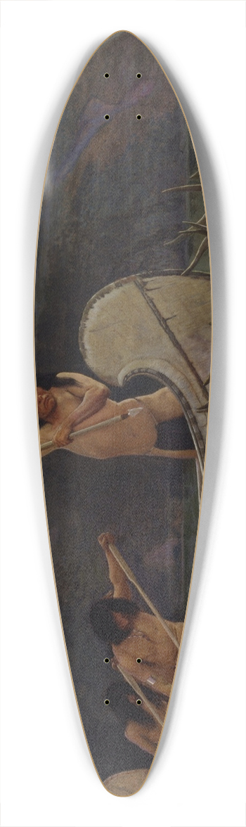 George de Forest Brush - The Moose Chase 39.3 inch art pintail longboard deck