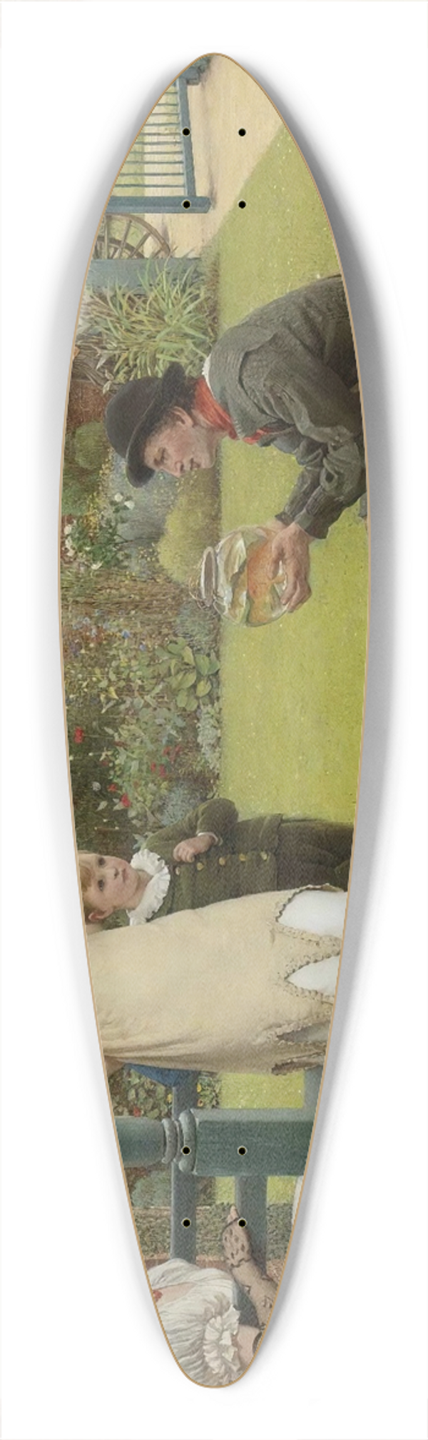 George Dunlop Leslie - The Goldfish Seller 39.3 inch art pintail longboard deck