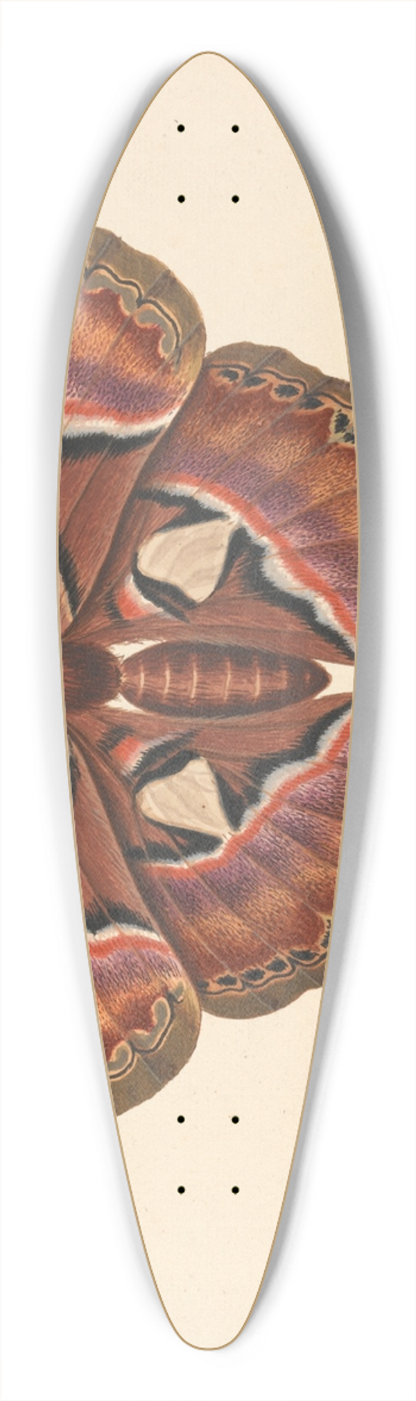 George Edwards - Atlas Moth 39.3 inch art pintail longboard deck