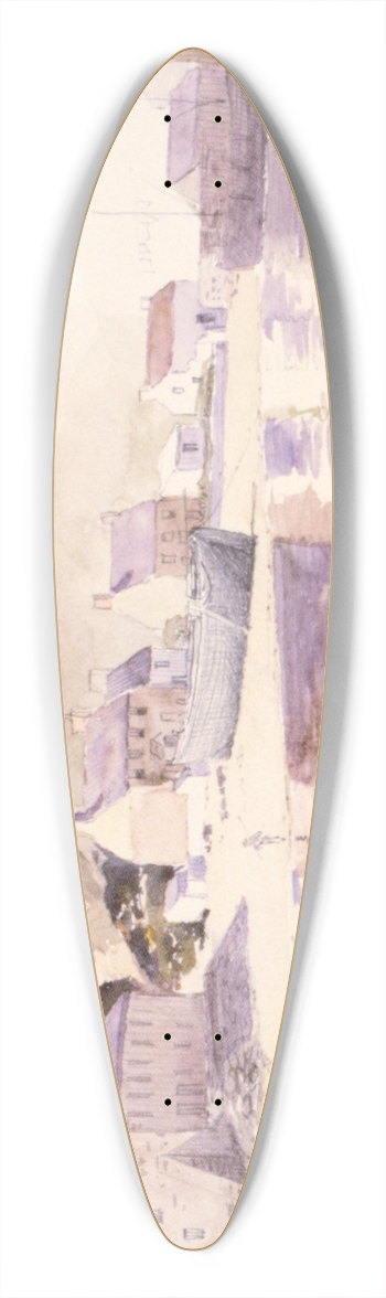 George Elbert Burr - Porth Dinlleyn, North Wales 39.3 inch art pintail longboard deck