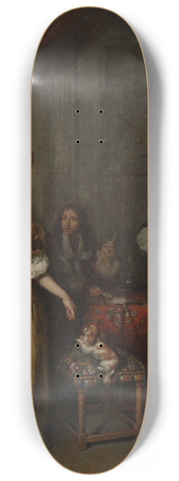 Caspar Netscher - The Card Party 8.25 inch art skate deck