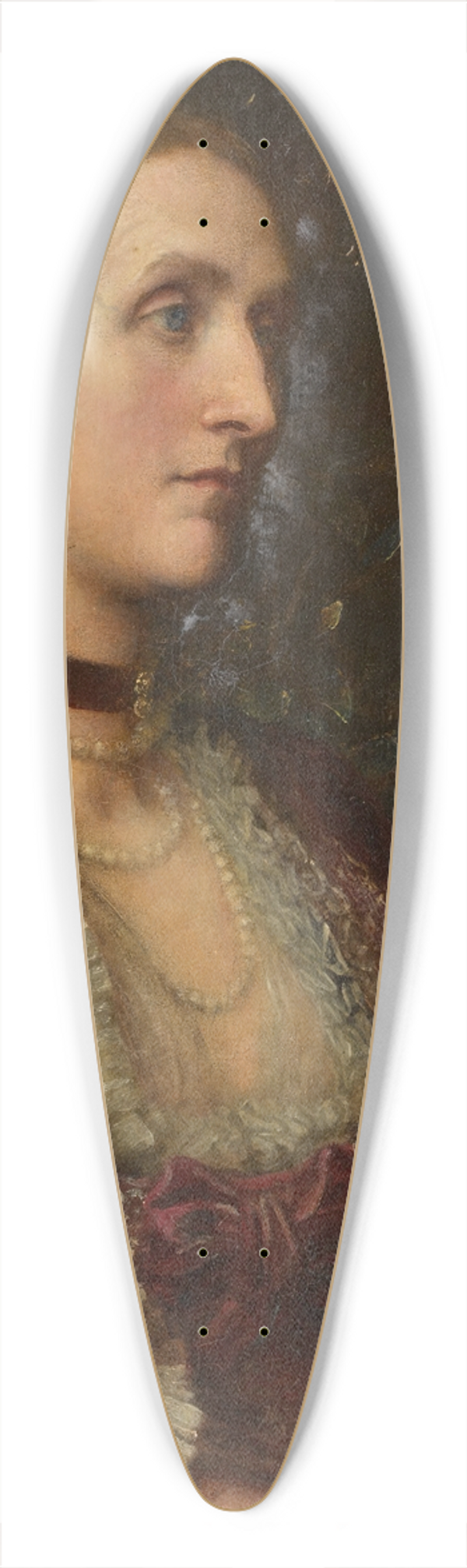 George Frederic Watts - Portrait Of Mrs Agnes Jane Moore 39.3 inch art pintail longboard deck