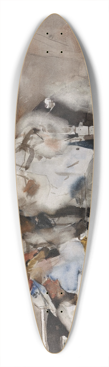 George Hendrik Breitner - Gezelschap op een boot 39.3 inch art pintail longboard deck
