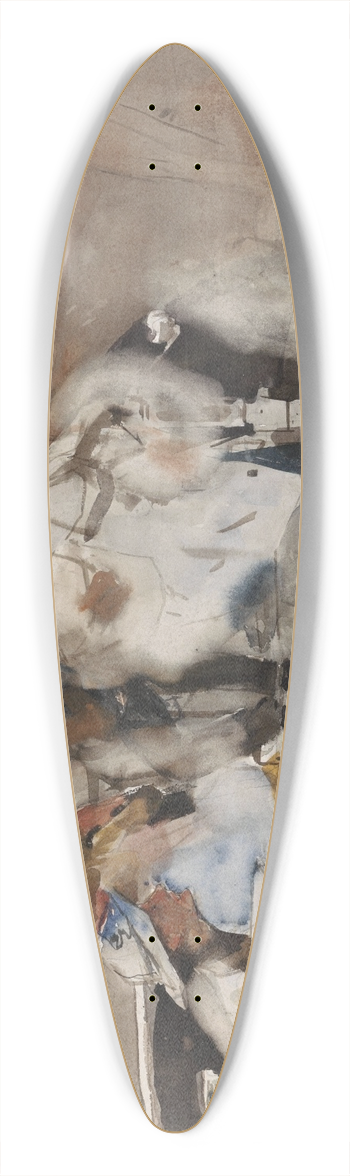 George Hendrik Breitner - Gezelschap op een boot 39.3 inch art pintail longboard deck